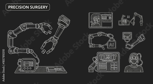 Innovative robotic surgical arms and AI-assisted medical procedures for precise healthcare and advanced patient care solutions