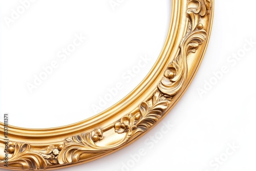 Curved gold ornate decorative frame