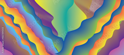 
Bright abstract gradient background with colorful flowing wave shapes.