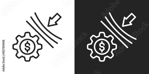 Resilience Icon In Black And White Line Style