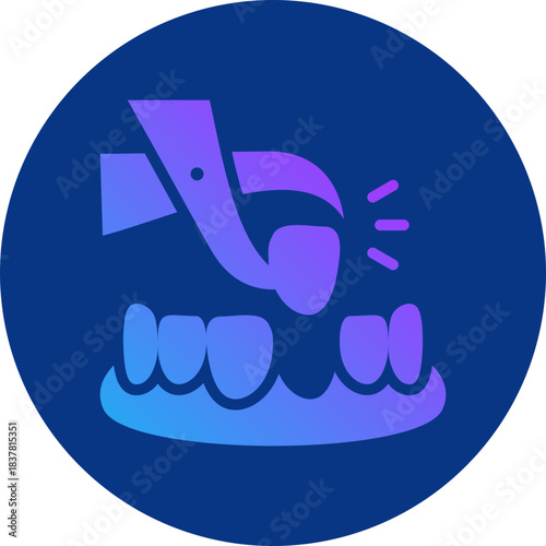 Tooth extraction icon for dental, website, application, printing, document, poster design, etc