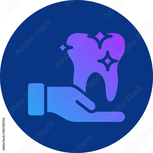 Tooth whitening icon for dental, website, application, printing, document, poster design, etc