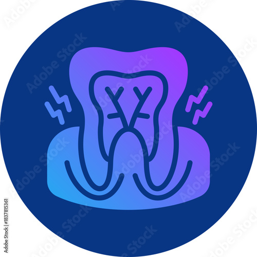 Gum disease icon for dental, website, application, printing, document, poster design, etc