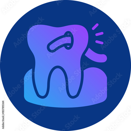 Tooth worm icon for dental, website, application, printing, document, poster design, etc