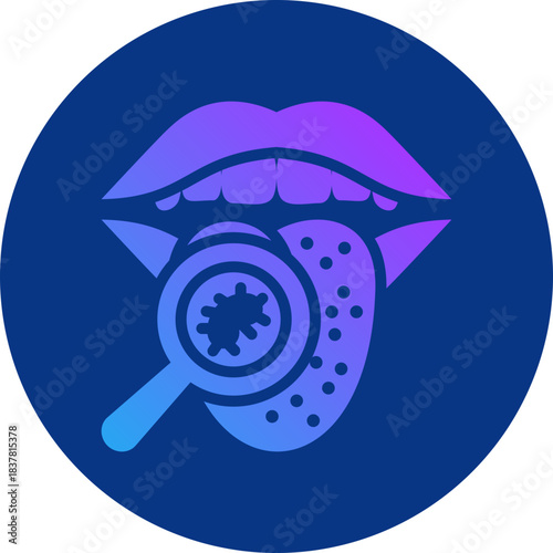 Bacteria mouth icon for dental, website, application, printing, document, poster design, etc