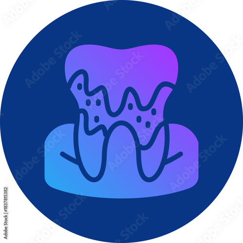 Dental calculus icon for dental, website, application, printing, document, poster design, etc