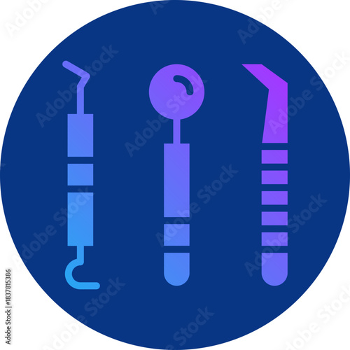 Dentist tools icon for dental, website, application, printing, document, poster design, etc