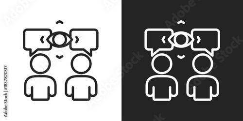 point of view Icon In Black And White Line Style