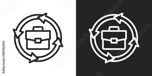 trade Icon In Black And White Line Style