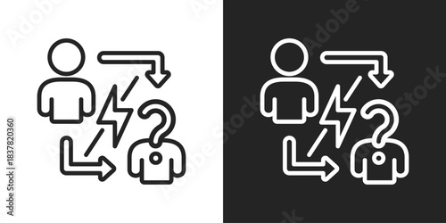 Opponent Icon In Black And White Line Style