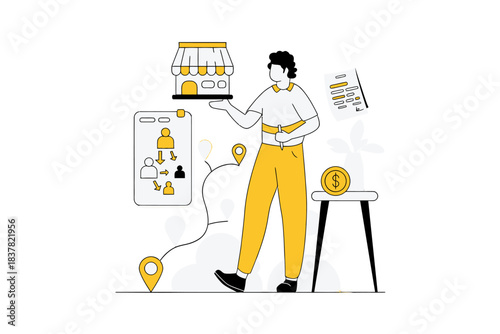 Design business growth strategy franchise expansion market analysis and financial planning for success model verctor art illustration png