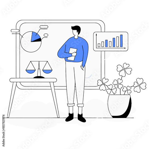 Design financial analysis law justice balance chart graph report business data presentation illustration verctor art illustration png