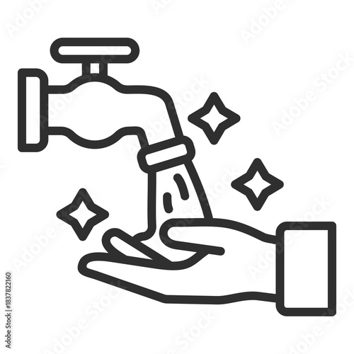 Hand Washing Icon Single Vector Collection 