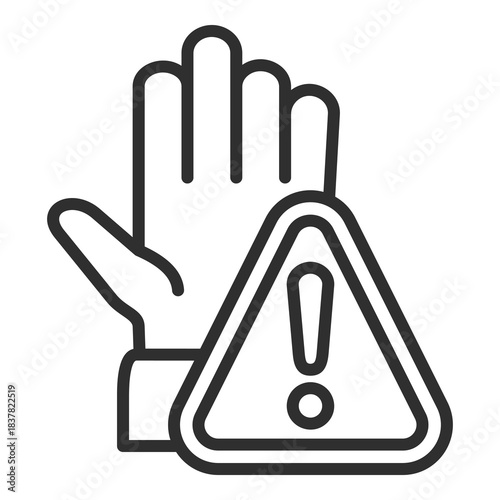 Prevention Icon Single Vector Collection 