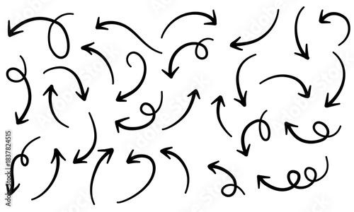 Vector doodle Arrow icon in hand drawn style