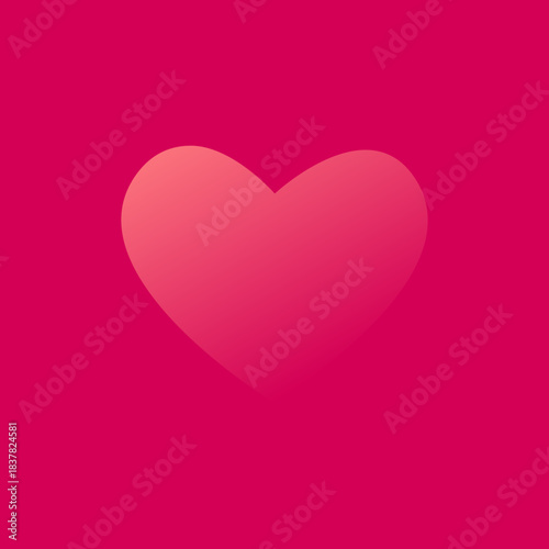 Quadratische Karte zum Valentinstag