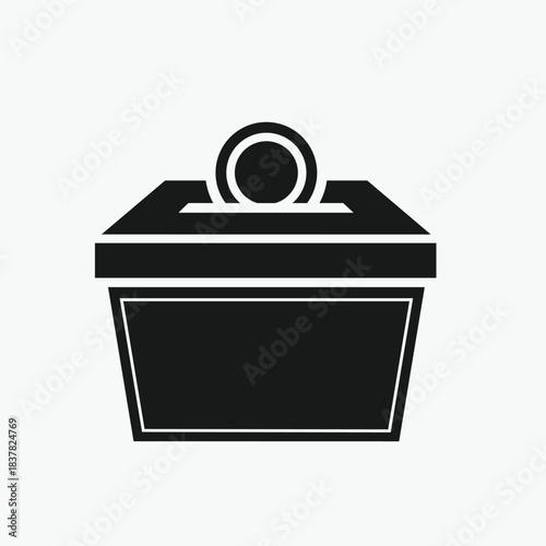 Charity Donation Box Icon vector