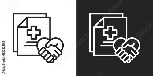 Condition Icon In Black And White Line Style