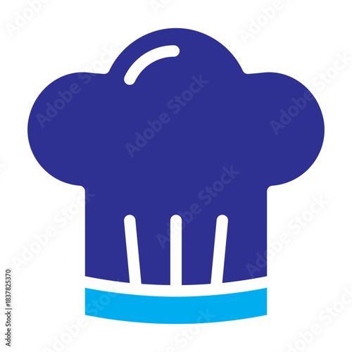 Color icon of chef hat, bold outline, cooking preparation for pancake celebration