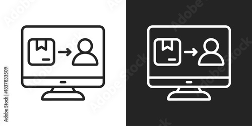 Rollout Icon In Black And White Line Style