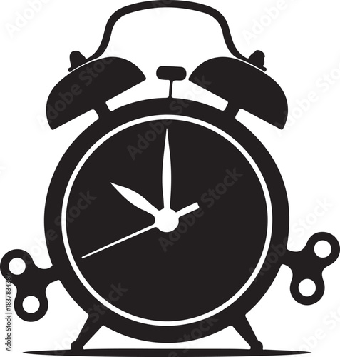 Vintage Alarm Clock Silhouette retro