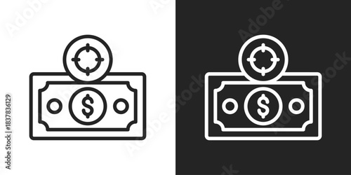 Currency Exchange Icon In Black And White Line Style