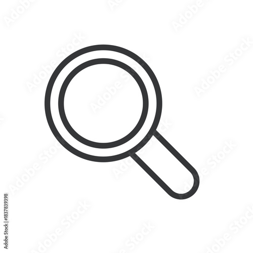 Magnifying glass thin line icon. Editable stroke