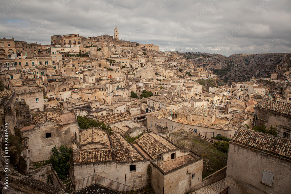 Obraz premium Matera is a city and commune in the province of Matera, in the Basilicata region of Italy.