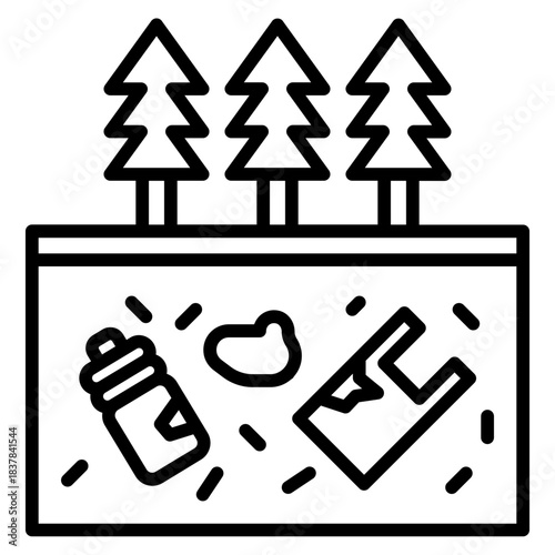 waste in the soil icon