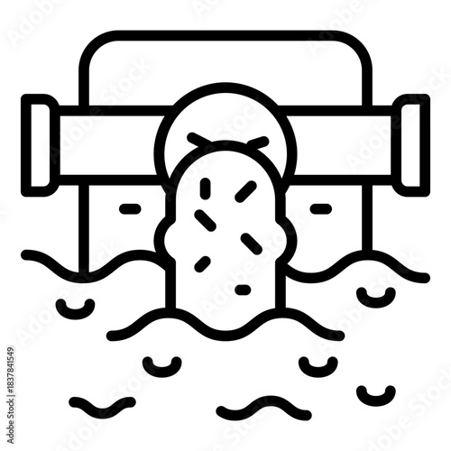 waste in rivers icon