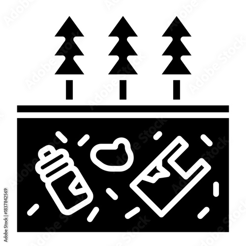 waste in the soil icon