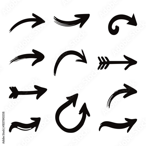 set of vector arrows