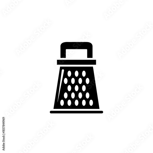 “Cheese Grater Icon – Kitchen Utensil Silhouette Vector Illustration”