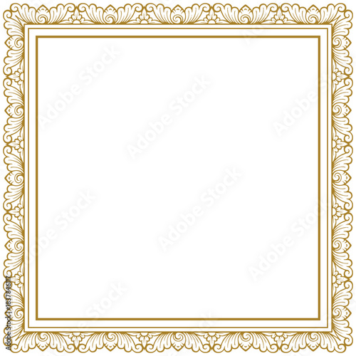 Balinese ornament frame template vector premium 2