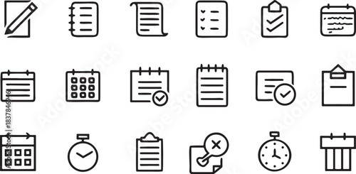 Business icons set vector illustration for web and office design