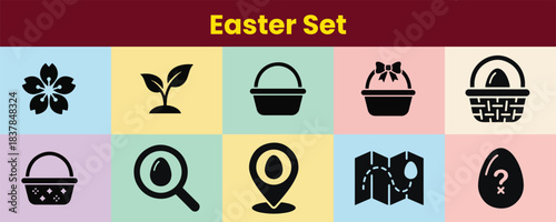 Abstract geometric shapes with vibrant color accents