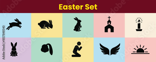 Abstract geometric composition with vibrant color palette