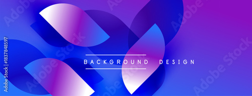 Abstract fluid shapes, vibrant purple, blue gradients. Modern design element for backgrounds, presentations. Smooth transitions create dynamic visual impact.