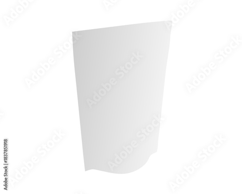 Blank 3D product package mock-up with isolated white tube and foil packaging on a cardboard container