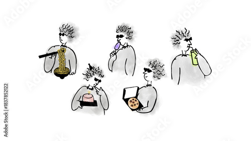 Food & Snack Characters Illustrations