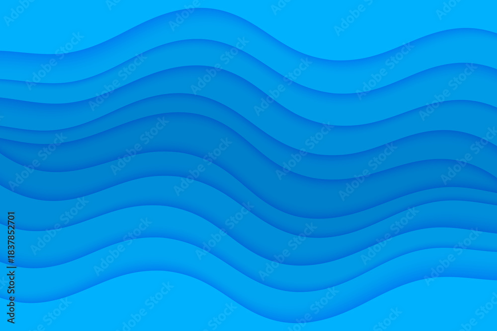 Fototapeta premium Abstract illustration with blue waves water. Sea waves wallpaper.