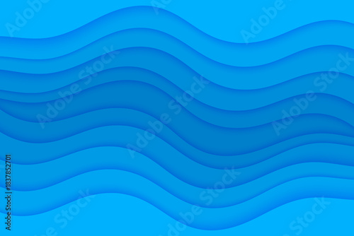 Abstract illustration with blue waves water. Sea waves wallpaper.
