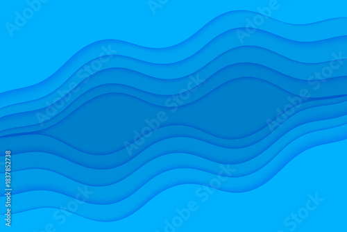 Abstract illustration with blue waves water. Sea waves wallpaper.