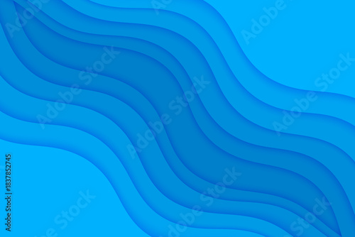 Abstract illustration with blue waves water. Sea waves wallpaper.