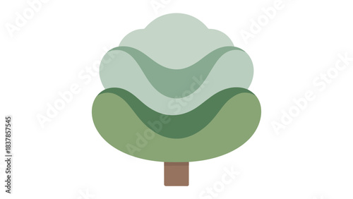 Serene Tree Silhouette: a simple yet elegant graphic design. The tree stands alone, symbolizing the beauty and serenity of the natural world.