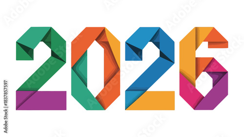 2026: A vibrant and colorful visual representation of the year 2026, offering a bold and optimistic outlook. This image embodies anticipation, innovation, and progress.