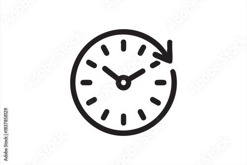 Time management refresh icon for dashboards and digital tools