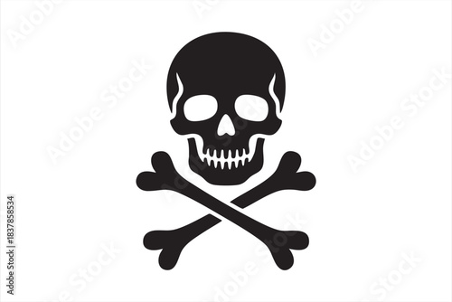 Skull and crossbones vector for chemical hazard identification