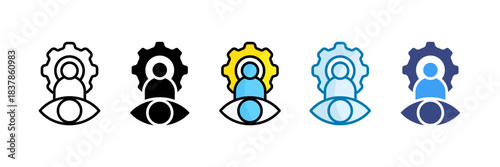 Corporate Vision Icon Set Multiple Style Collection