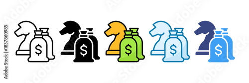 Resource Planning Icon Set Multiple Style Collection